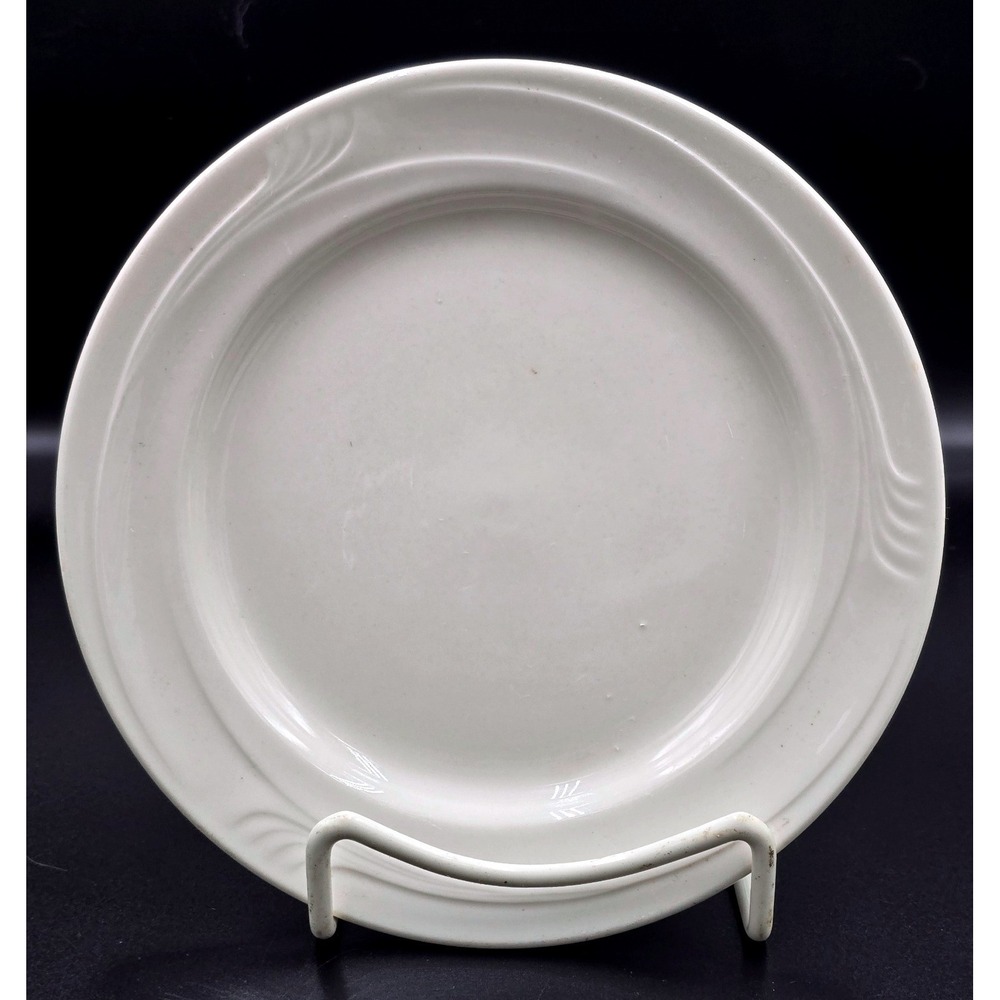 Oneida Espree 9904A White Dinner Plate Elegant Swirl Rim Vintage Hospitality‎